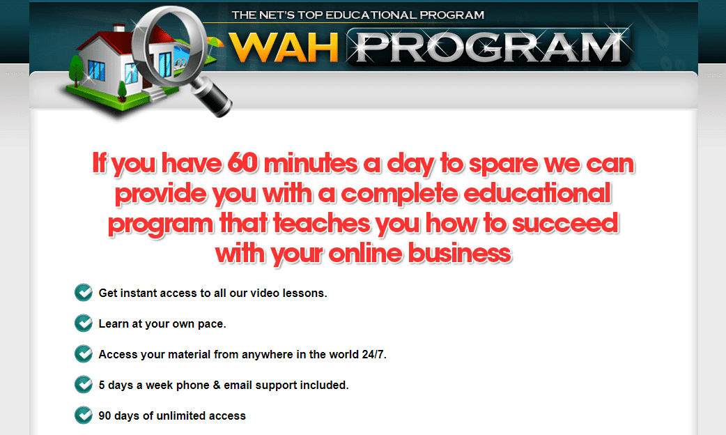 WAH Program Review – Scam or a Legit Business Opportunity?