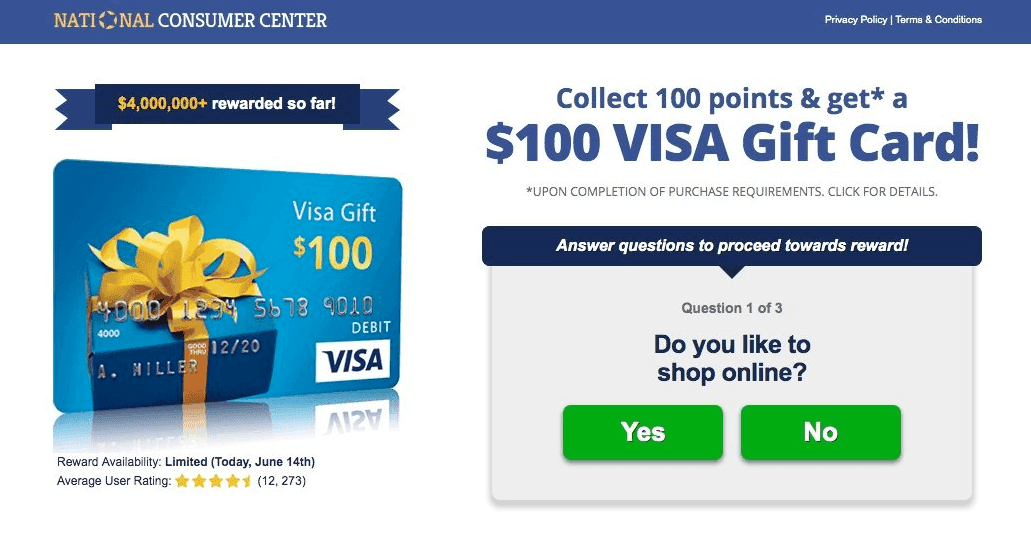 Is National Consumer Center a Legitimate Gift Card Website or a Scam? [Updated Review]