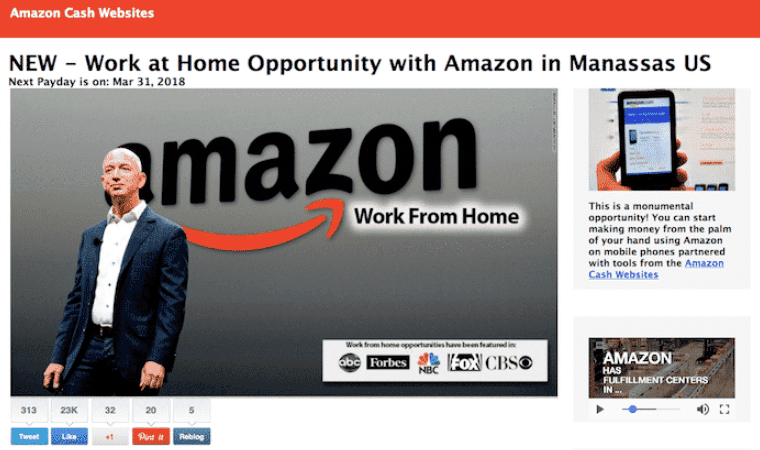 Amazon Cash Websites Review – Legit Work From Home Sites or an Ugly Scam?