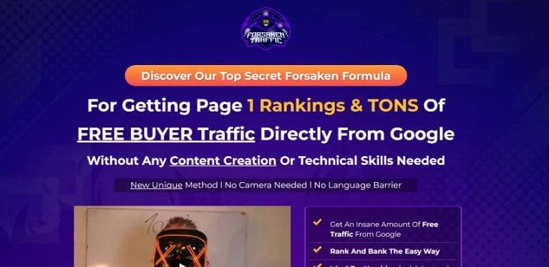 Forsaken Traffic Webpage