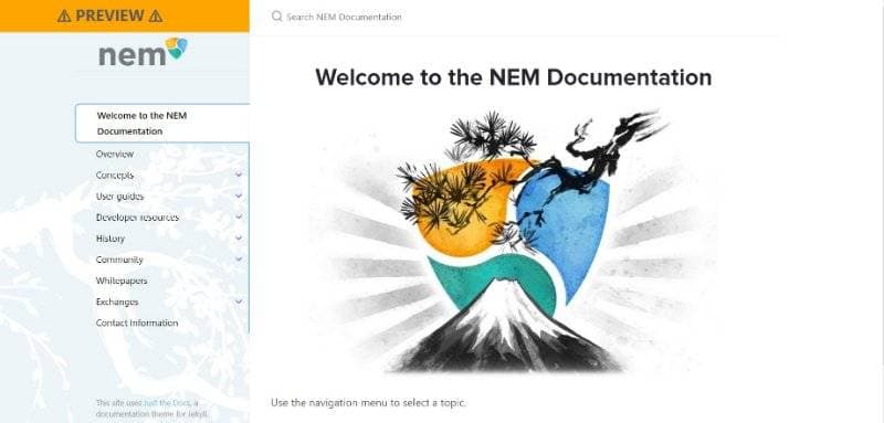 Nem Documentation Website