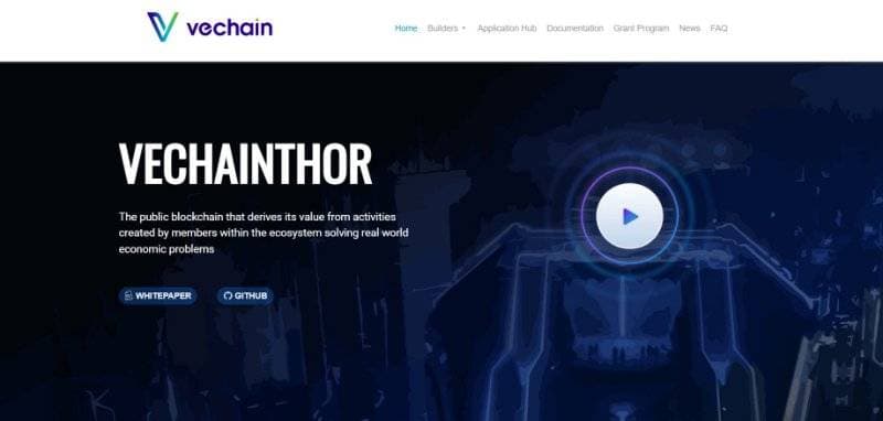 Vechain Webpage