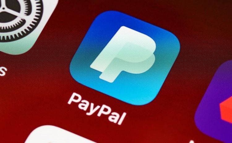 PayPal app in a mobile phone