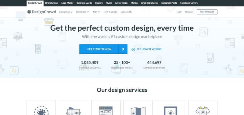 DesignCrowd Webpage