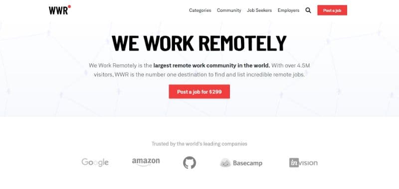 We Work Remotely Website