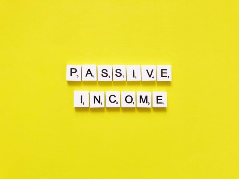 Word Passive Income with Yellow Background