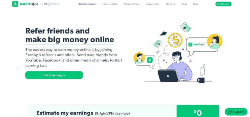 EarnApp Homepage