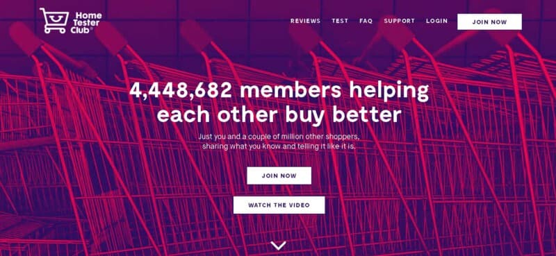 Home Testers Club Landing Page