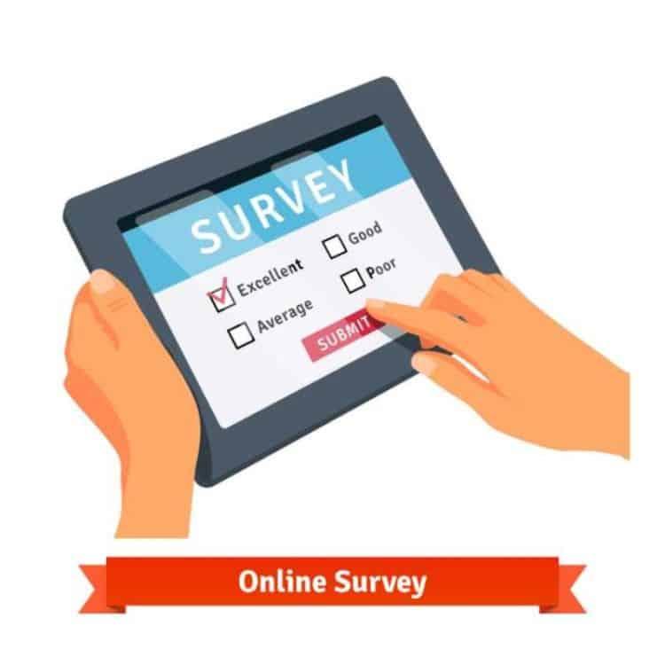 someone taking survey