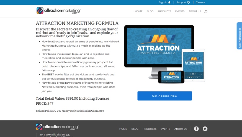 Elite Marketing Pro Products Page Attraction Marketing Formula