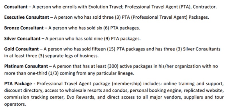 Evolution Travel Compensation Plan