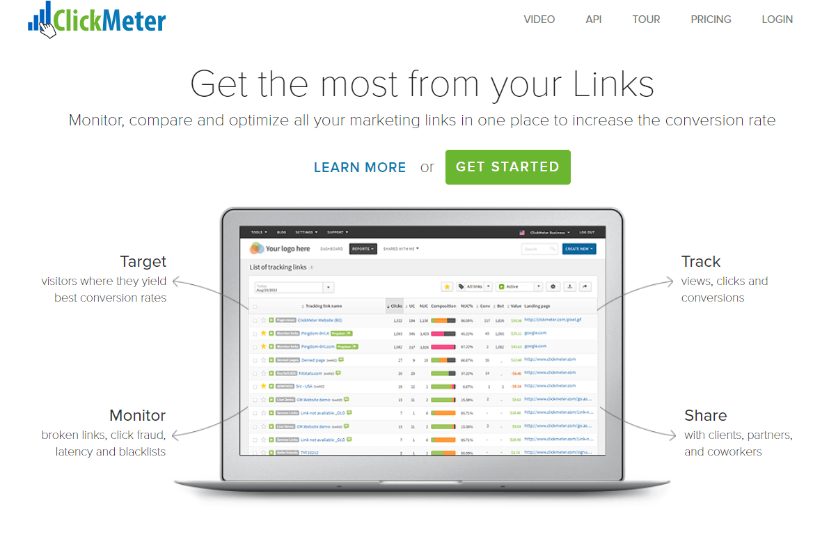 Clickmeter link tracker