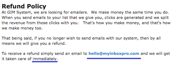 My Inbox Pro Refund Policy