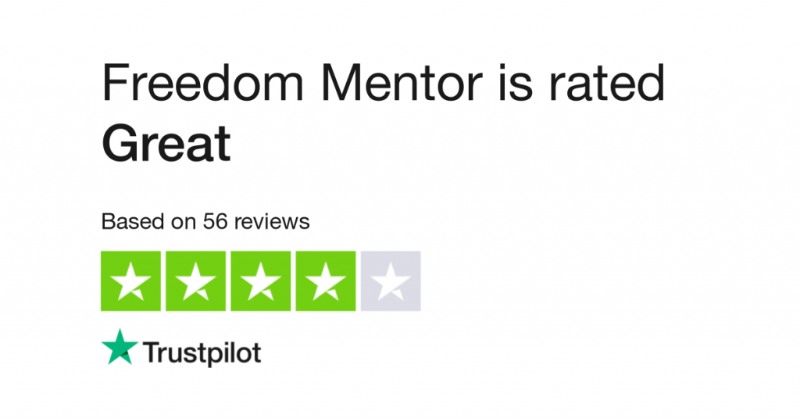 Freedom Mentor Trust Pilot Rating