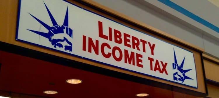 Liberty Income Tax Sign