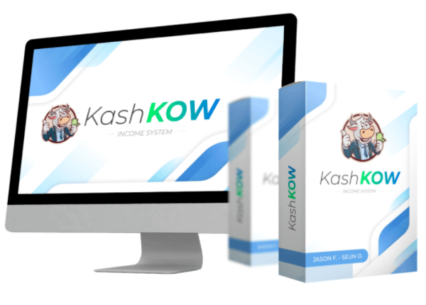 KashKow Logo on a Computer Screen and Box