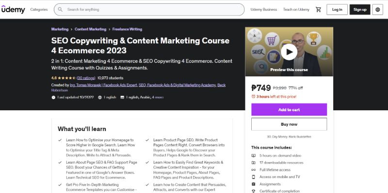 SEO Copywriting & Content Marketing Course