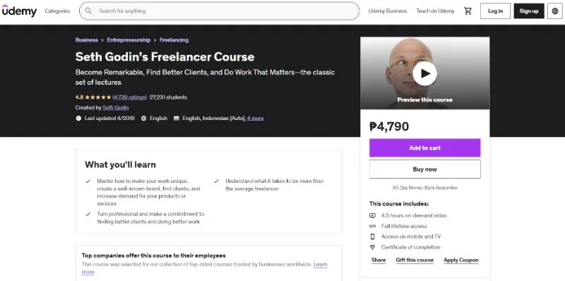 Seth Godin's Freelancer Course