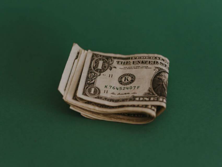 Folded Dollar Bills