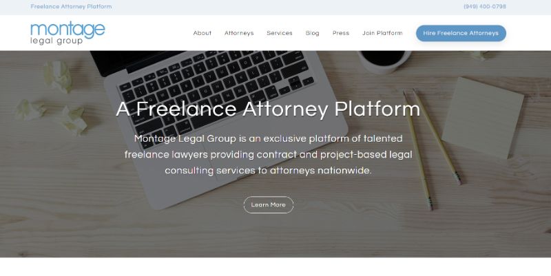 Homepage of Montage Legal Group