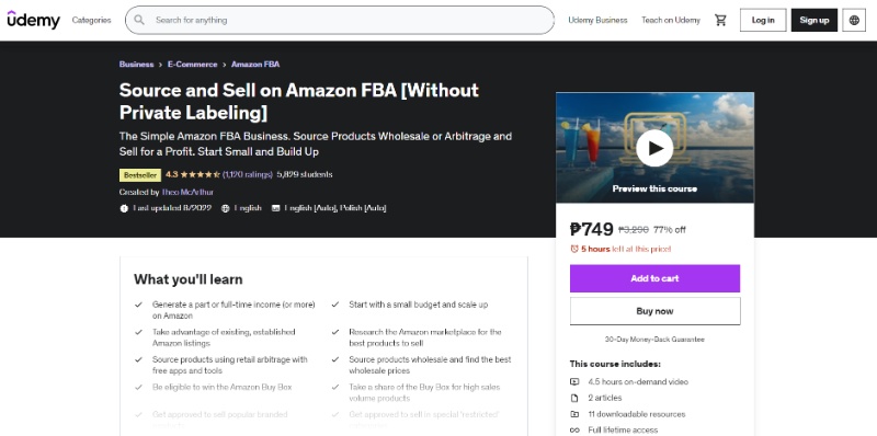 Source and Sell on Amazon FBA [Without Private Labeling]