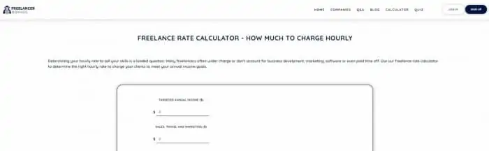 Freelance Rate Calculator