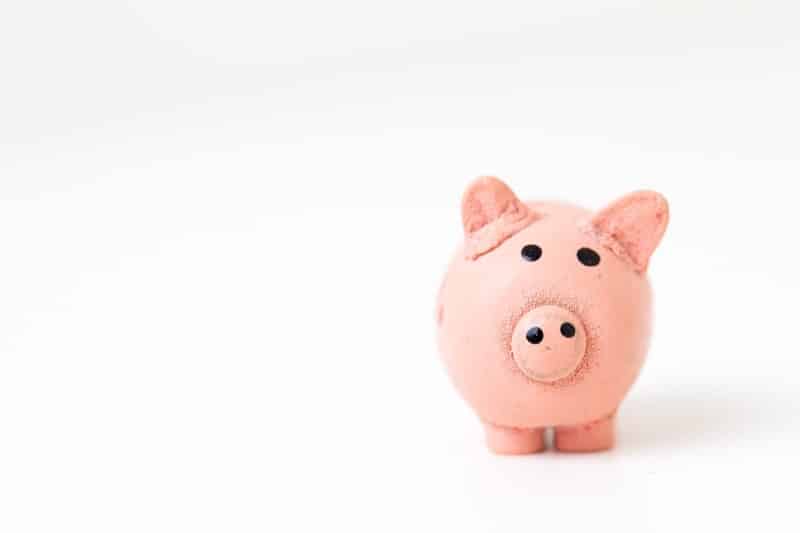 Piggy bank on a white background