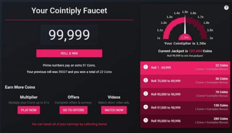 Cointiply Faucet