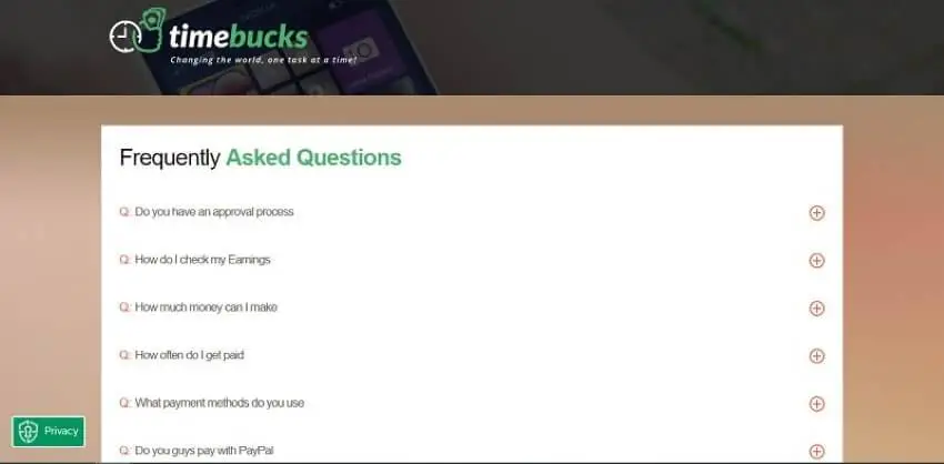 Timebucks FAQ