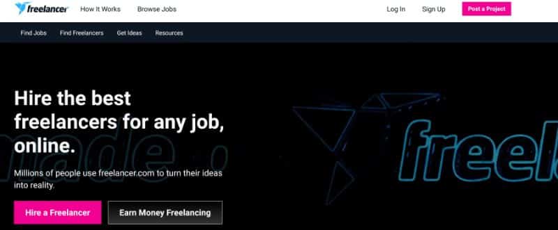 Freelancer Homepage
