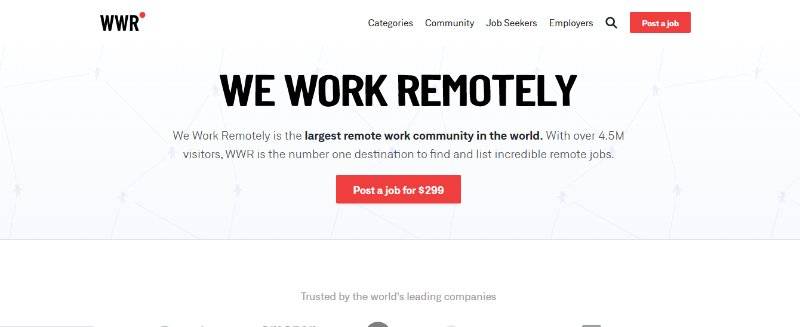 We Work Remotely Website