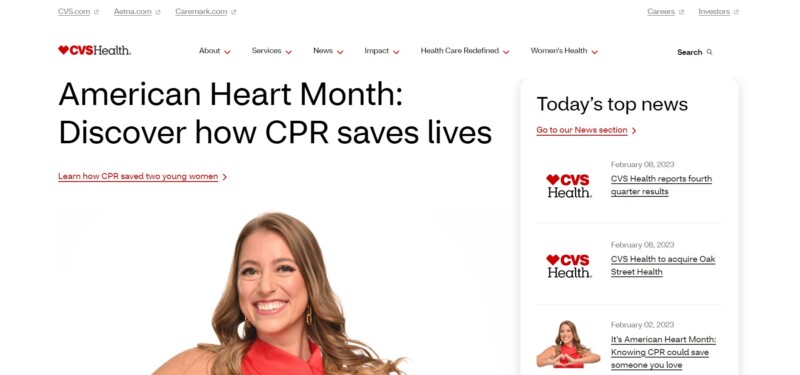 CVS Health Homepage