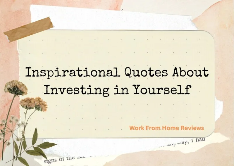 Inspirational Quotes About Investing in Yourself Poster