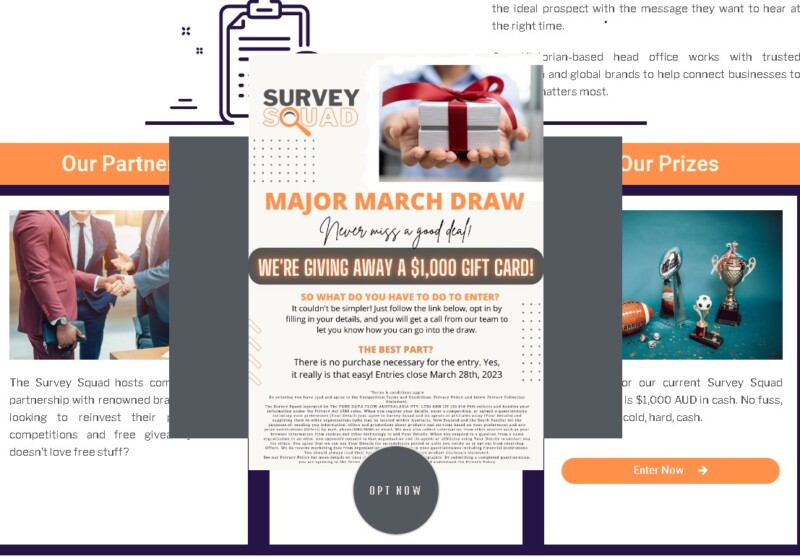 Survey Squad Giveaway Prize